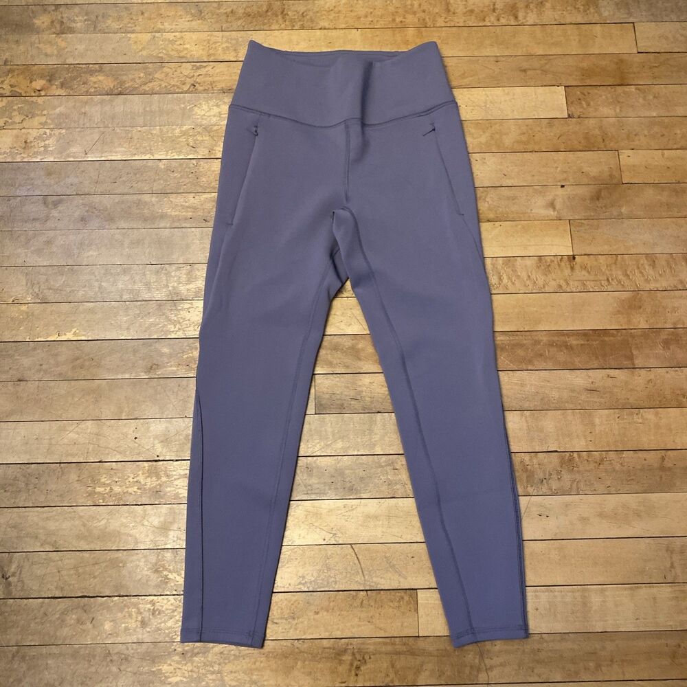 Spyder Active Women’s Medium Gray/Purple Workout Pants Stretch Cropped Skinny